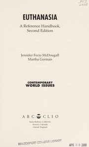 Cover of Euthanasia by Jennifer Fecio McDougall