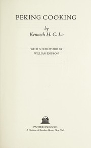 Cover of Peking cooking by Kenneth H. C. Lo