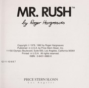 Cover of Mr Rush by Roger Hargreaves