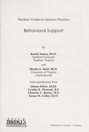Cover of Behavioral support by Rachel Janney