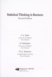Cover of Statistical thinking in business by J. A. John