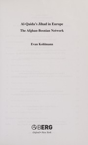 Front cover of AL-QAIDA'S JIHAD IN EUROPE: THE AFGHAN-BOSNIAN NETWORK by EVAN F. KOHLMANN