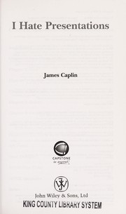 Cover of I hate presentations by James Caplin