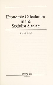 Front cover of Økonomisk kalkulasjon i socialistiske samfund by Trygve J. B. Hoff