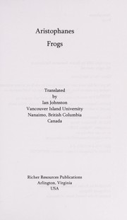 Front cover of Frogs by Aristophanes