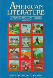 Front cover of American Literature--volume II by Emory Elliott