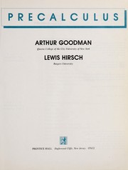 Cover of Precalculus by Arthur Goodman