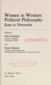 Cover of Women in Western Political Philosophy by Susan Mendus