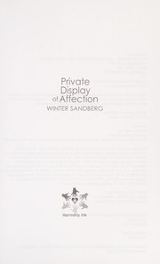 Front cover of Private display of affection by Winter Sandberg