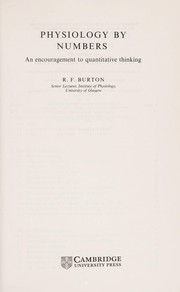 Cover of Physiology by numbers by R. F. Burton