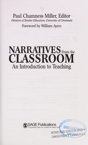 Cover of Narratives from the classroom by Paul Chamness Miller