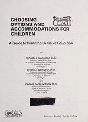 Cover of Choosing options and accommodations for children (COACH) by Michael F. Giangreco