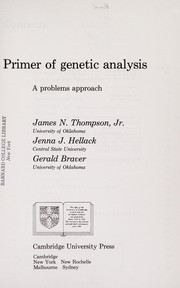 Front cover of Primer of genetic analysis by James N. Thompson