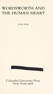 Front cover of Wordsworth and the human heart by John B. Beer
