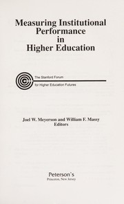 Front cover of Measuring institutional performance in higher education by Joel W. Meyerson