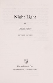 Front cover of Night light by Justice, Donald Rodney