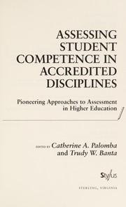 Front cover of Assessing student competence in accredited disciplines by Catherine A. Palomba