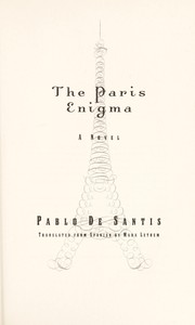 Cover of El enigma de París by Pablo de Santis
