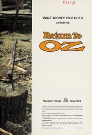 Cover of Walt Disney Pictures presents Return to Oz by Walt Disney Pictures