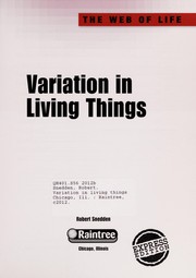 Cover of Variation in living things by Robert Snedden