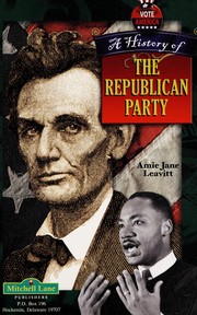 Front cover of A history of the Republican Party by Amie Jane Leavitt