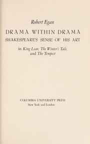 Cover of Drama within drama by Robert Egan