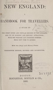 Cover of New England: a handbook for travellers by Moses Foster Sweetser