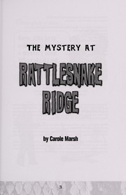 Front cover of The mystery at rattlesnake ridge by Carole Marsh
