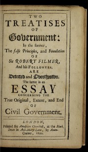 Front cover of Two Treatises on Government by John Locke