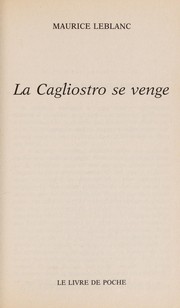 Front cover of La Cagliostro se venge by Maurice Leblanc