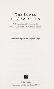 Cover of The Power of Compassion by His Holiness Tenzin Gyatso the XIV Dalai Lama