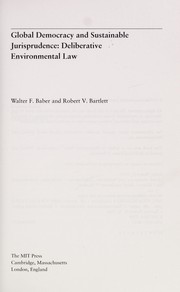 Front cover of Global democracy and sustainable jurisprudence by Walter F. Baber