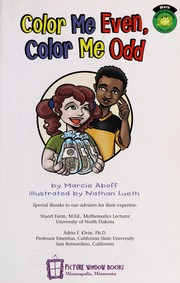 Front cover of Color me even, color me odd by Marcie Aboff