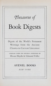Front cover of Thesaurus of book digests by Hiram Haydn
