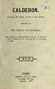Cover of Calderón by Emilio de Alcaraz, vizconde de Solís