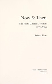 Cover of Now & Then by Robert Hass