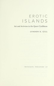 Front cover of Erotic islands by Lyndon Kamaal Gill