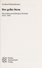 Cover of Der gelbe Stern by Gerhard Schoenberner