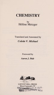 Front cover of Chemistry by Hélène Metzger