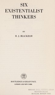 Cover of Six existentialist thinkers by H. J. Blackham