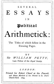 Front cover of Several essays in political arithmetick by Petty, William Sir