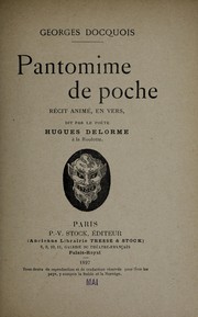 Cover of Pantomime de poche by Georges Docquois