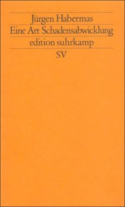 Front cover of Eine Art Schadensabwicklung by Jürgen Habermas