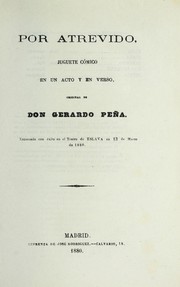 Front cover of Por atrevido by Gerardo Peña