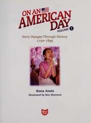 Cover of On an American day by Rona Arato