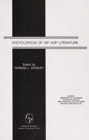 Front cover of Encyclopedia of hip hop literature by Tarshia L. Stanley