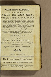 Front cover of Cozinheiro moderno, ou Nova arte de cozinha by Lucas Rigaud