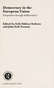 Front cover of Democracy in the European Union by Erik Oddvar Eriksen
