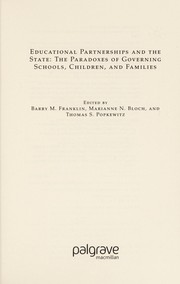 Front cover of Educational partnerships and the state by Barry M. Franklin