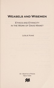 Cover of Weasels & Wisemen by Leslie Kane